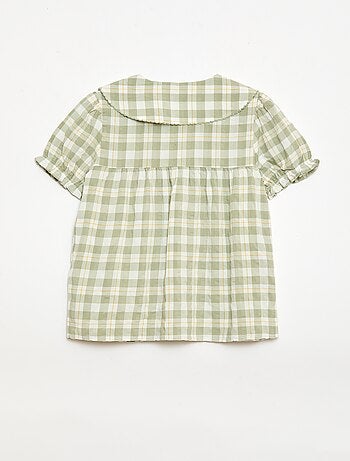 Pijama curto de 2 peças com folhos