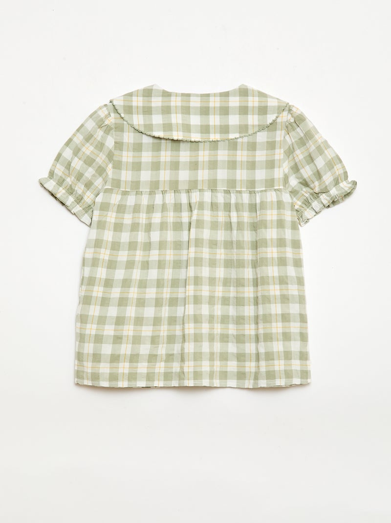 Pijama curto de 2 peças com folhos Verde - Kiabi