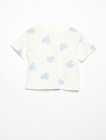 Pijama curto de 2 peças em jersey estampado