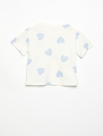 Pijama curto de 2 peças em jersey estampado