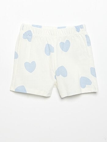 Pijama curto de 2 peças em jersey estampado