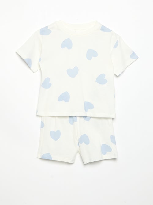 Pijama curto de 2 peças em jersey estampado - Kiabi Pijama curto de 2 peças em jersey estampado - Kiabi