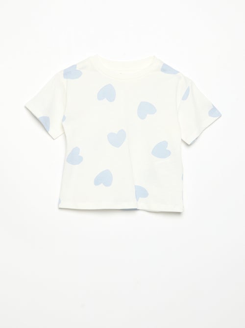 Pijama curto de 2 peças em jersey estampado - Kiabi Pijama curto de 2 peças em jersey estampado - Kiabi