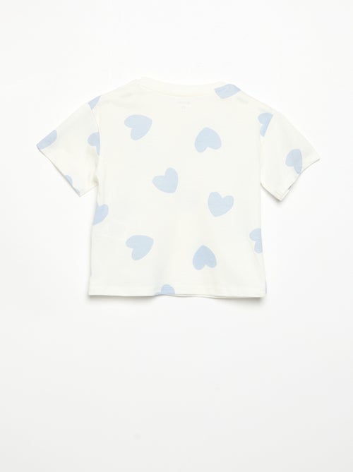 Pijama curto de 2 peças em jersey estampado - Kiabi Pijama curto de 2 peças em jersey estampado - Kiabi