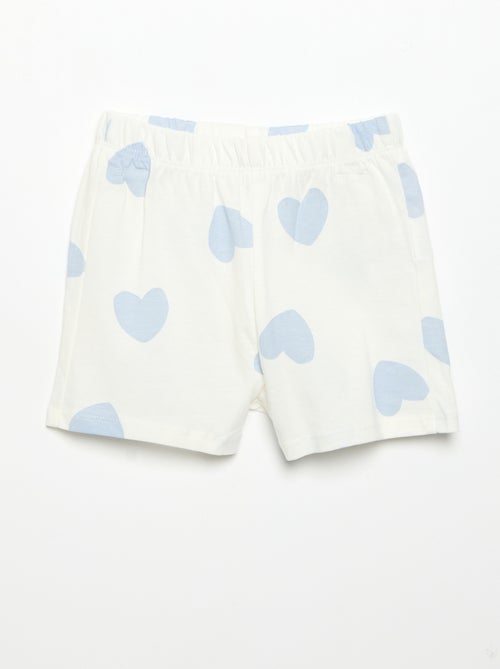 Pijama curto de 2 peças em jersey estampado - Kiabi Pijama curto de 2 peças em jersey estampado - Kiabi