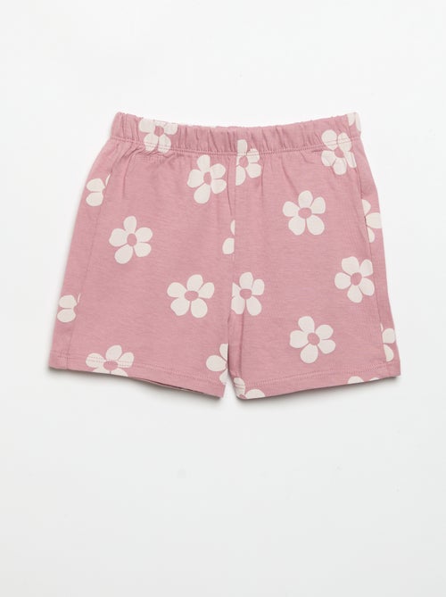 Pijama curto de 2 peças em jersey estampado - Kiabi