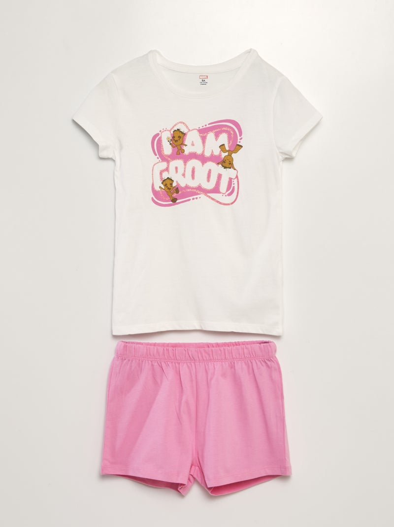 Pijama curto de 2 peças 'Groot' BRANCO - Kiabi