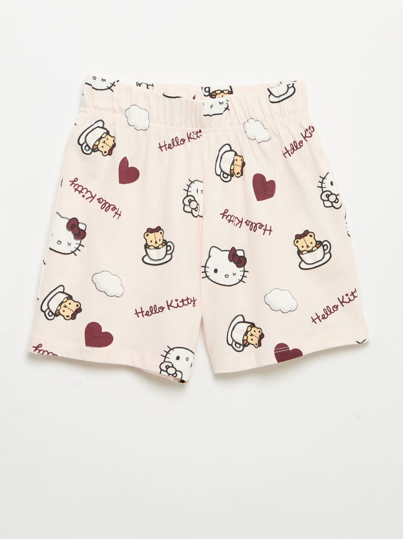 Pijama curto de 2 peças 'Hello Kitty' Rosa - Kiabi