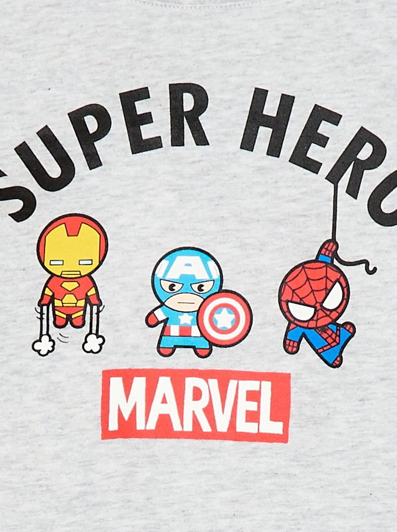 Pijama curto de 2 peças 'Marvel' Cinza - Kiabi