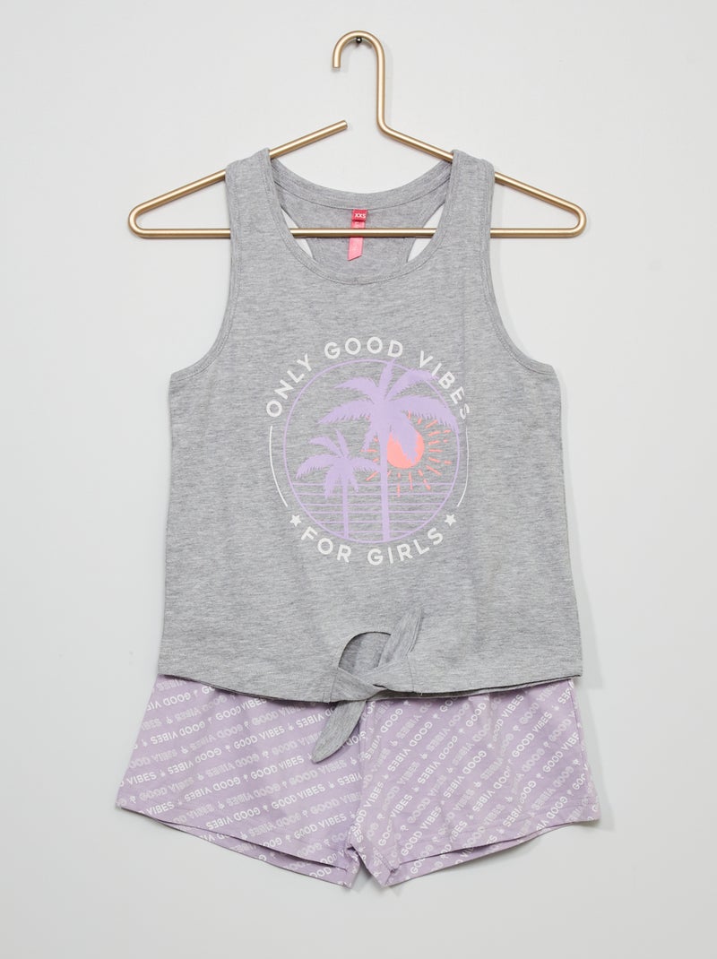 Pijama curto de 2 peças VIOLETA - Kiabi
