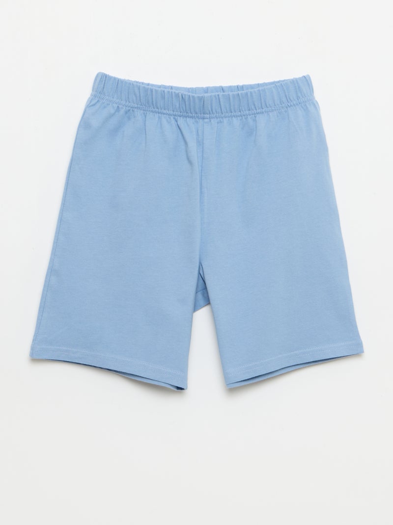 Pijama curto de alças + calções - 2 peças Laranja - Kiabi