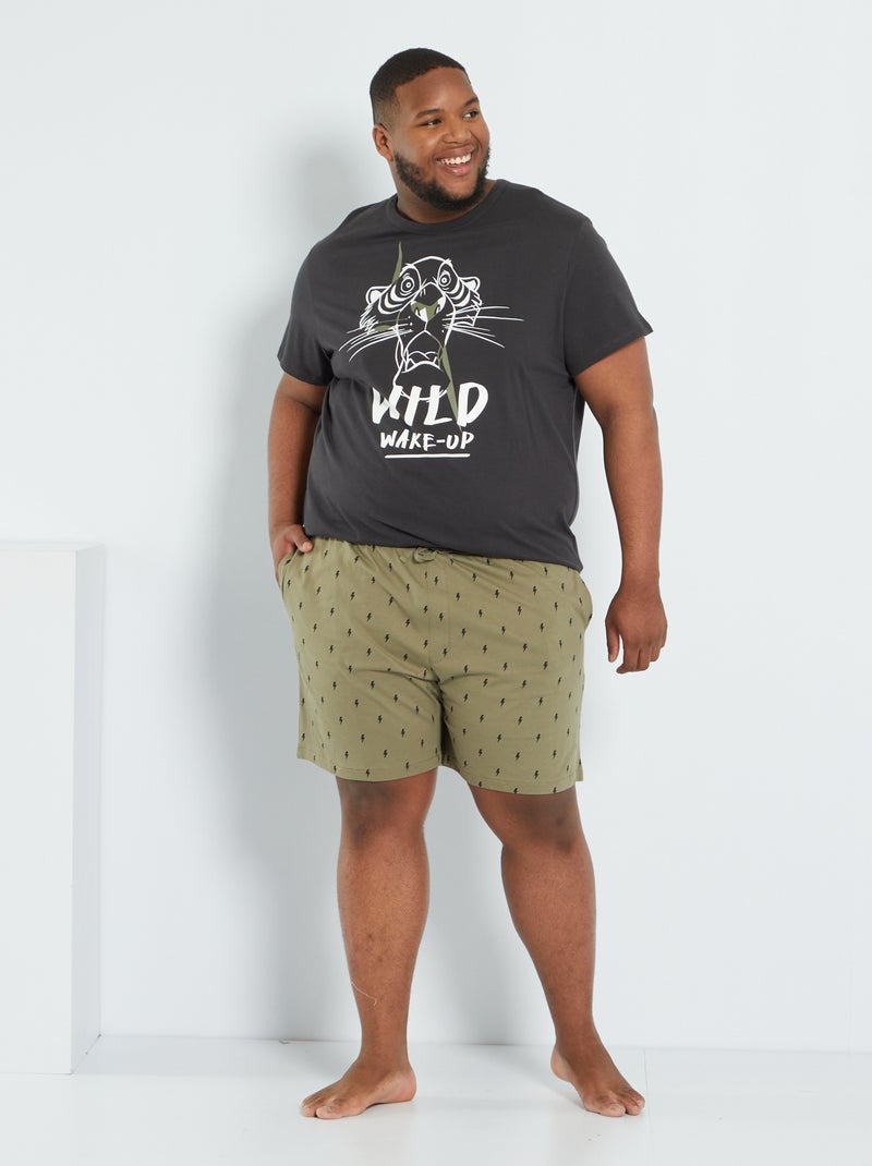 Pijama curto 'Disney' - 2 peças PRETO - Kiabi
