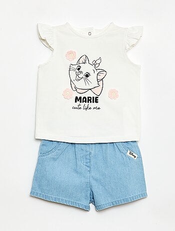 Pijama curto 'Disney' 'Marie' - 2 peças