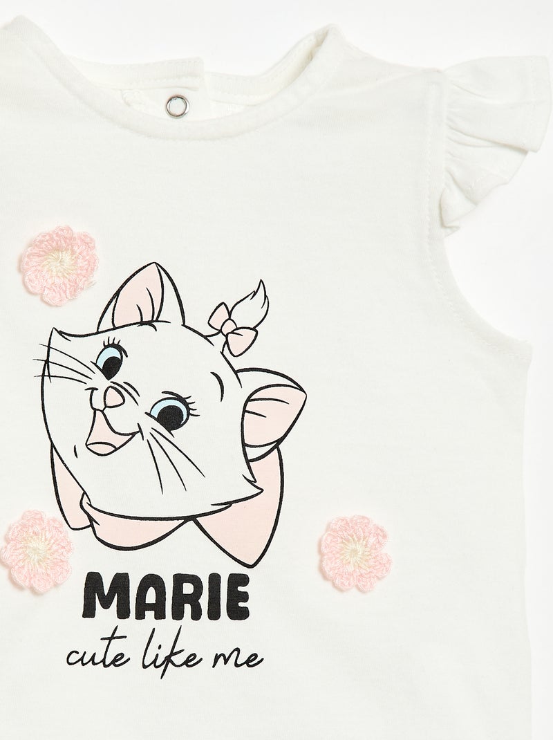 Pijama curto 'Disney' 'Marie' - 2 peças Branco - Kiabi