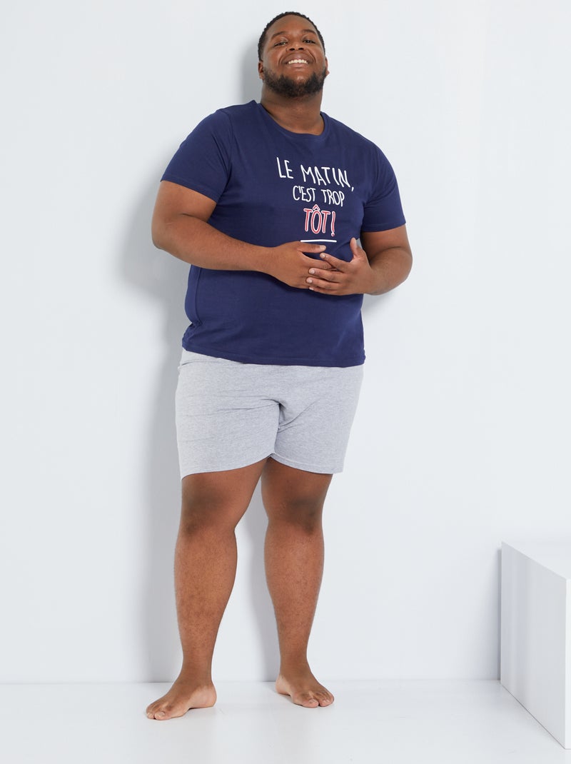 Pijama curto em jersey - 2 peças BEGE - Kiabi