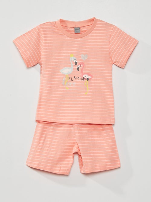 Pijama curto em jersey estampado 'tucano' - Kiabi