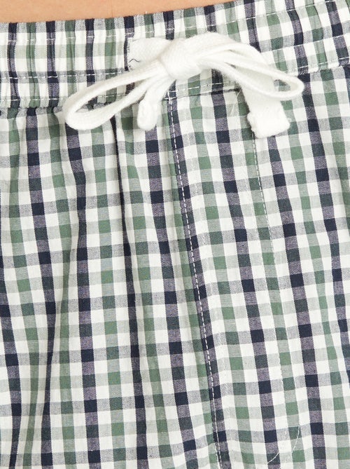 Pijama curto em popelina  - 2 peças - Kiabi