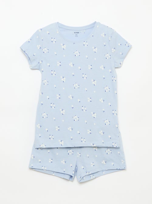 Pijama Curto Estampado - 2 Peças - Kiabi