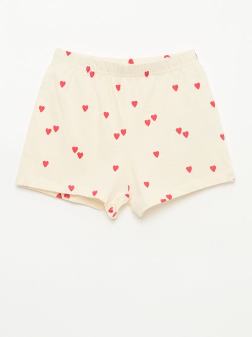 Pijama Curto Estampado - 2 Peças - Kiabi