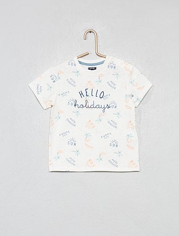 Menino 0-36 meses - Pijama curto estampado - Kiabi