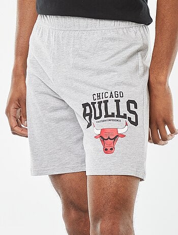 Pijama curto estampado 'Chicago Bulls' - 2 peças