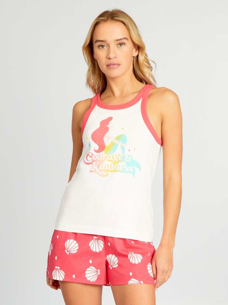 Pijama curto estampado 'Disney Princess' - 2 peças BRANCO - Kiabi