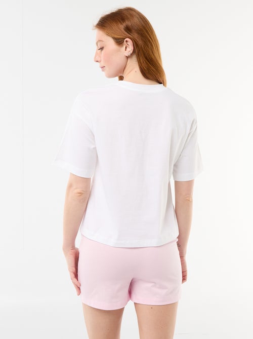 Pijama curto estampado "Divertida-mente" - 2 peças - Kiabi