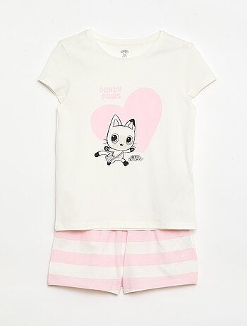 Pijama curto estampado 'Gabby e a Casa Mágica' - 2 peças