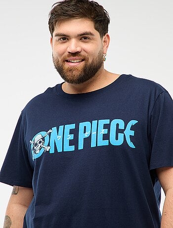 Pijama curto estampado 'One Piece' - 2 peças