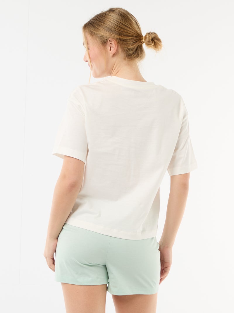 Pijama curto estampado 'Simba' - 2 peças Branco - Kiabi