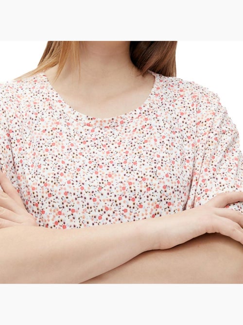 Pijama Curto Floral Branco de Grávida Mamalicious Biker - Kiabi Pijama Curto Floral Branco de Grávida Mamalicious Biker - Kiabi