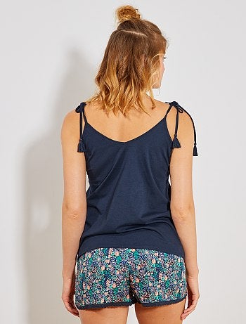 Pijama curto florido - Kiabi