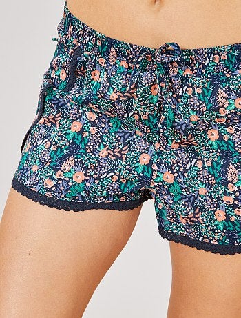 Pijama curto florido - Kiabi