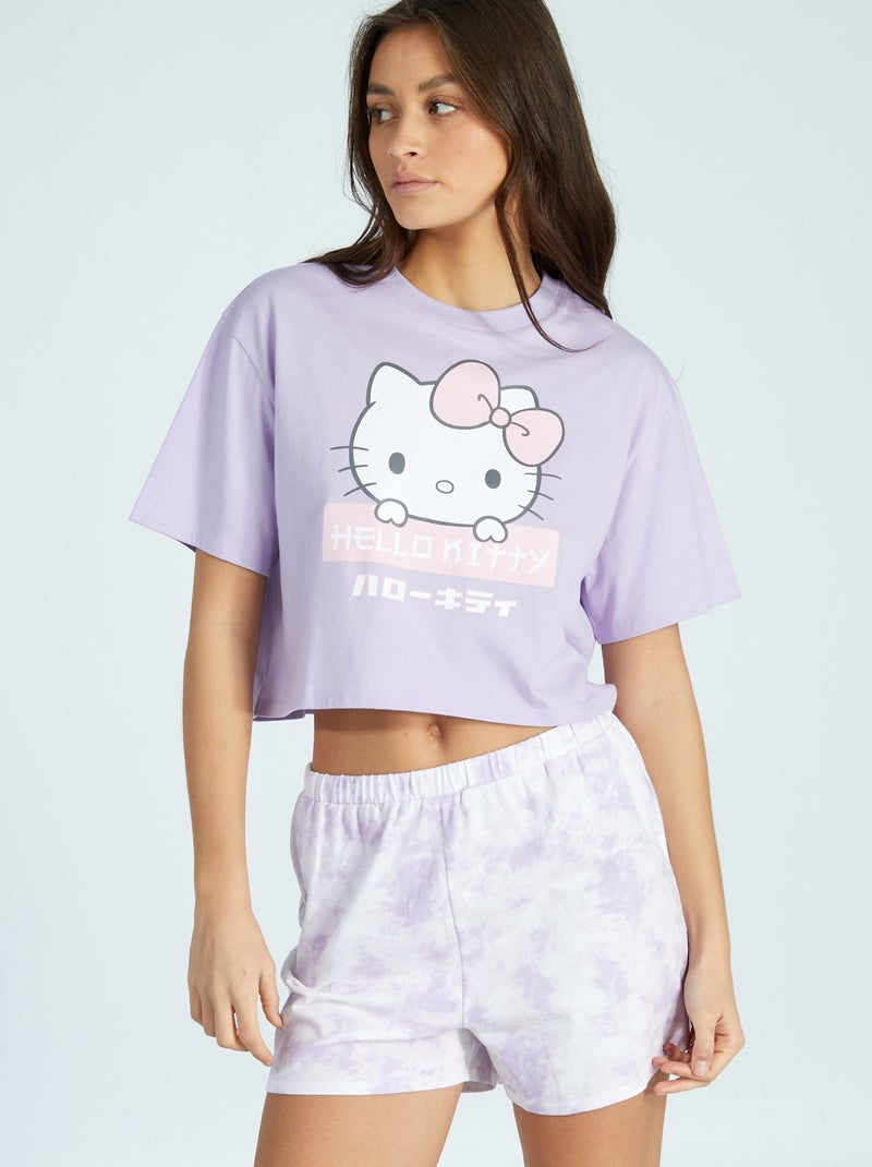 Pijama curto 'Hello Kitty' - 2 peças VIOLETA - Kiabi