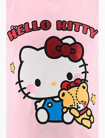 Pijama curto hello kitty rosa menina | licença oficial
