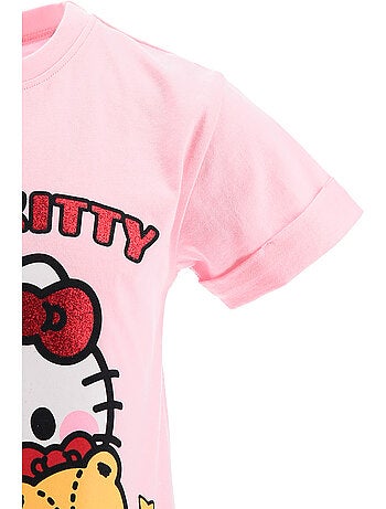 Pijama curto hello kitty rosa menina | licença oficial