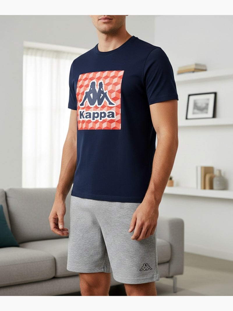 Pijama Curto Homem Algodão KAPPA Azul-cinza - Kiabi