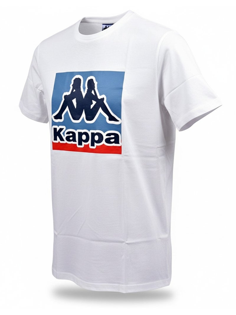 Pijama Curto Homem Algodão KAPPA Branco Azul - Kiabi