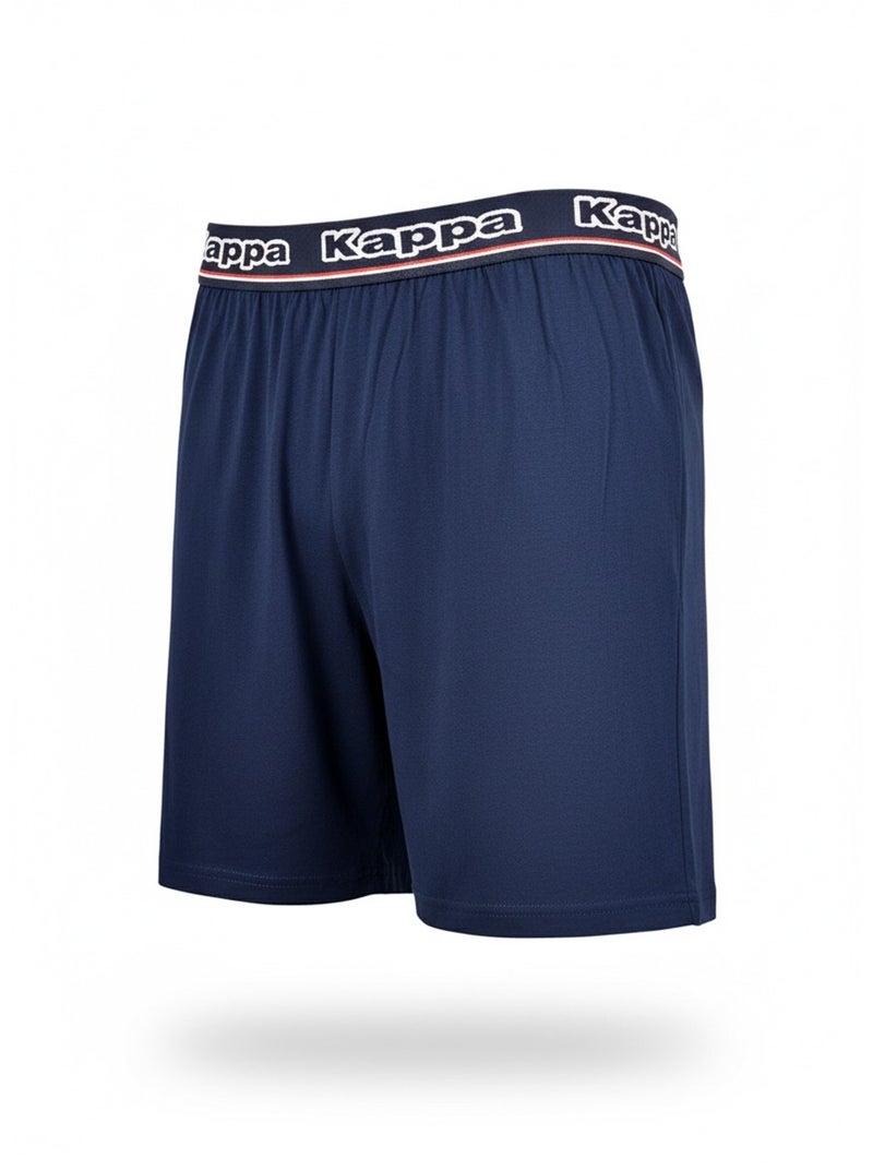 Pijama Curto Homem Algodão KAPPA Branco Azul - Kiabi