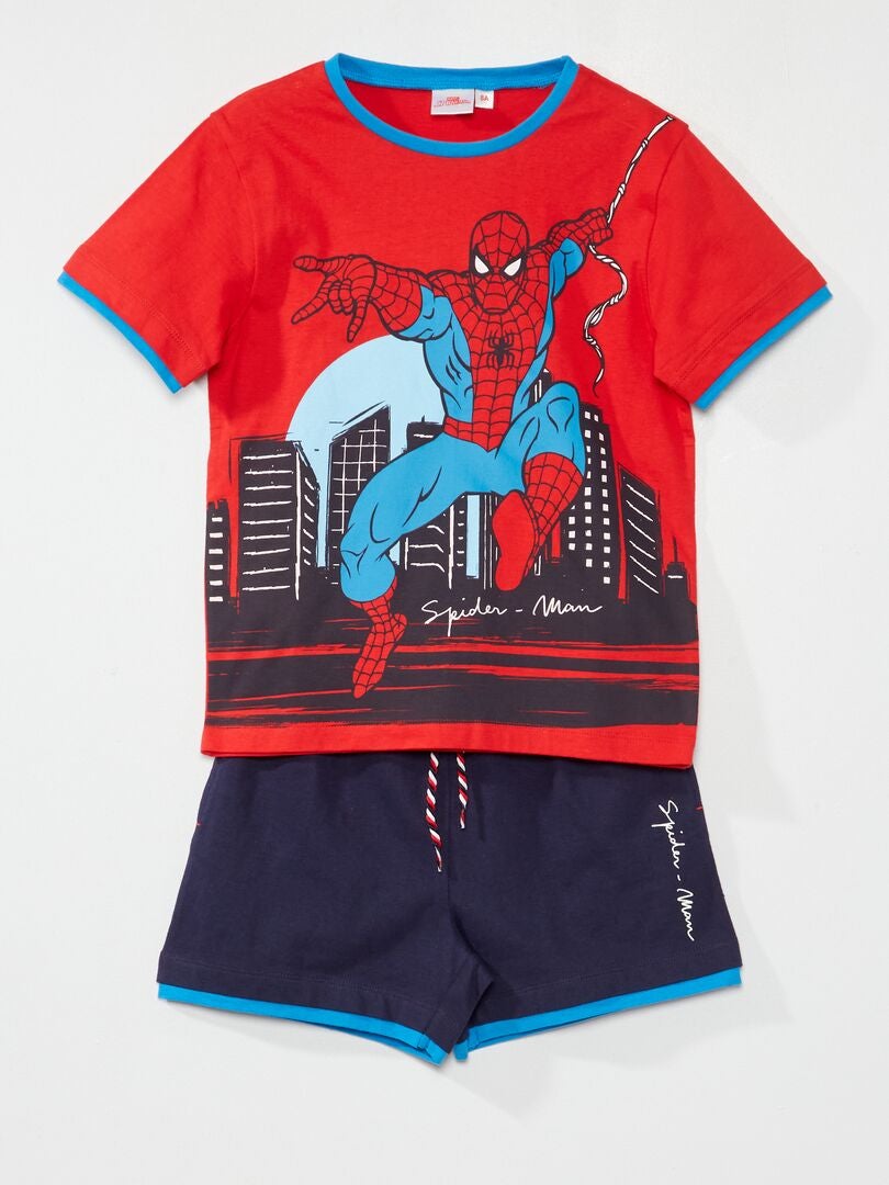 Pijama curto 'Homem-Aranha'  - 2 peças Vermelho - Kiabi