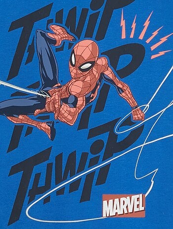 Pijama curto 'Homem-Aranha' 'Marvel' - 2 peças