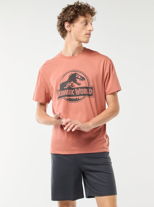 Pijama curto 'Jurassic World' com t-shirt + calções - 2 peças - Kiabi