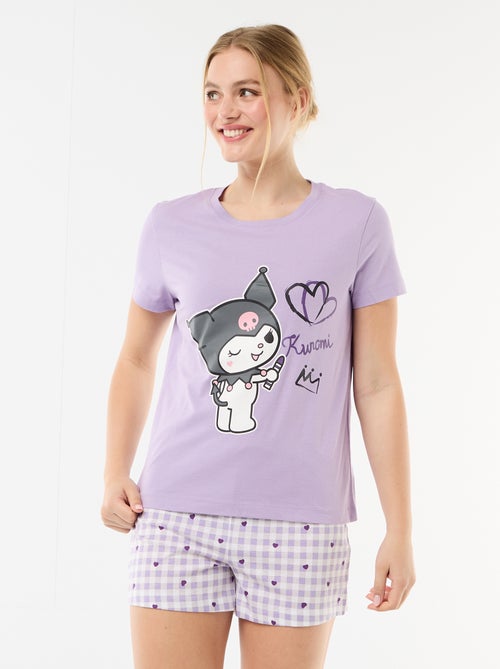 Pijama curto \'Kuromi\' - 2 peças - Kiabi