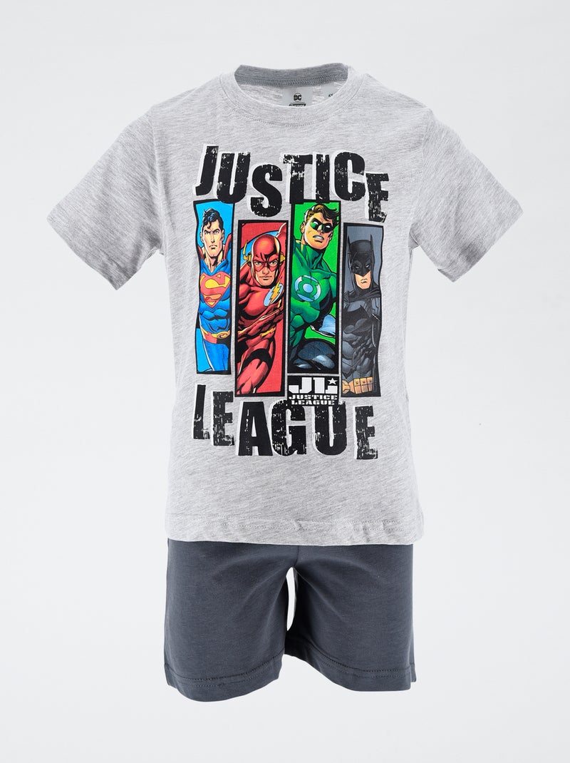 Pijama curto 'Liga da Justiça' CINZA - Kiabi