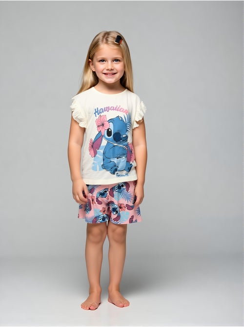 Pijama curto lilo & stitch branco menina | licença oficial - Kiabi Pijama curto lilo & stitch branco menina | licença oficial - Kiabi