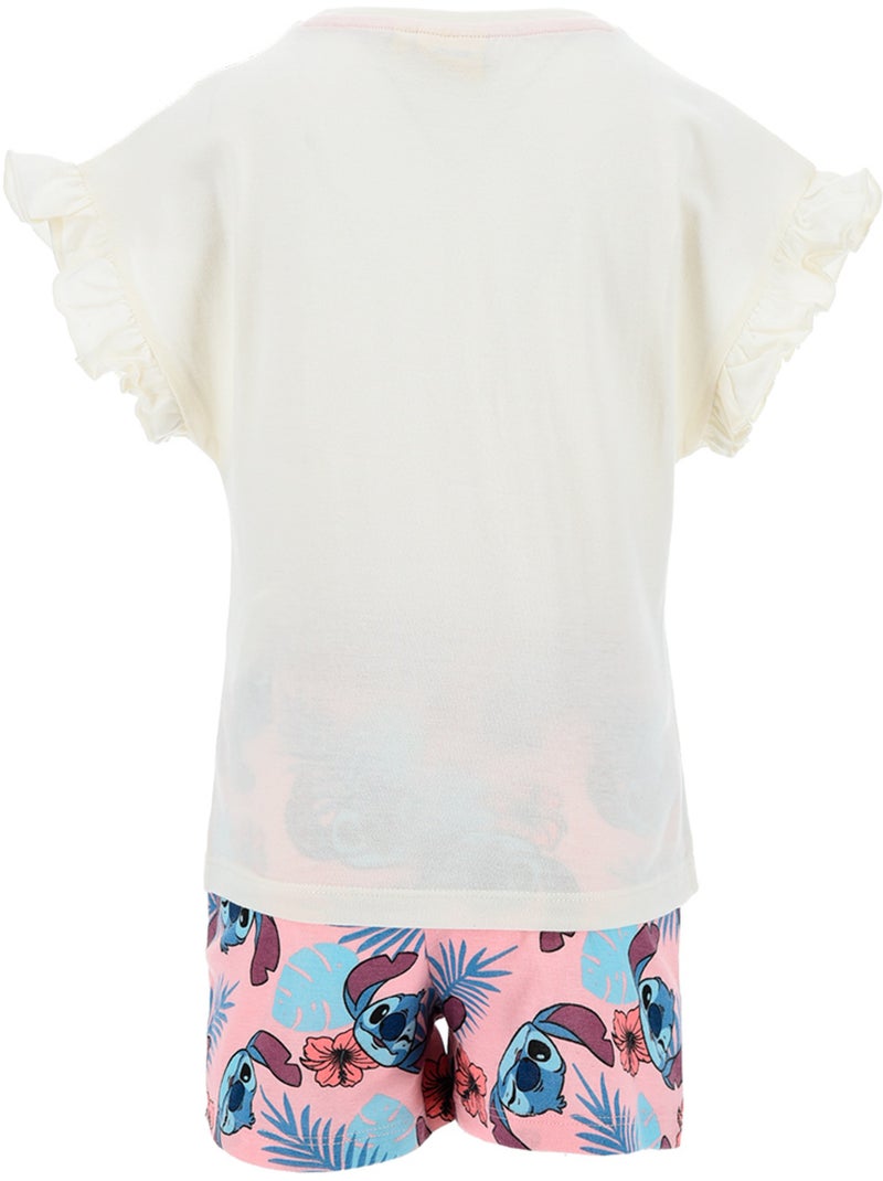 Pijama curto lilo & stitch branco menina | licença oficial Branco - Kiabi