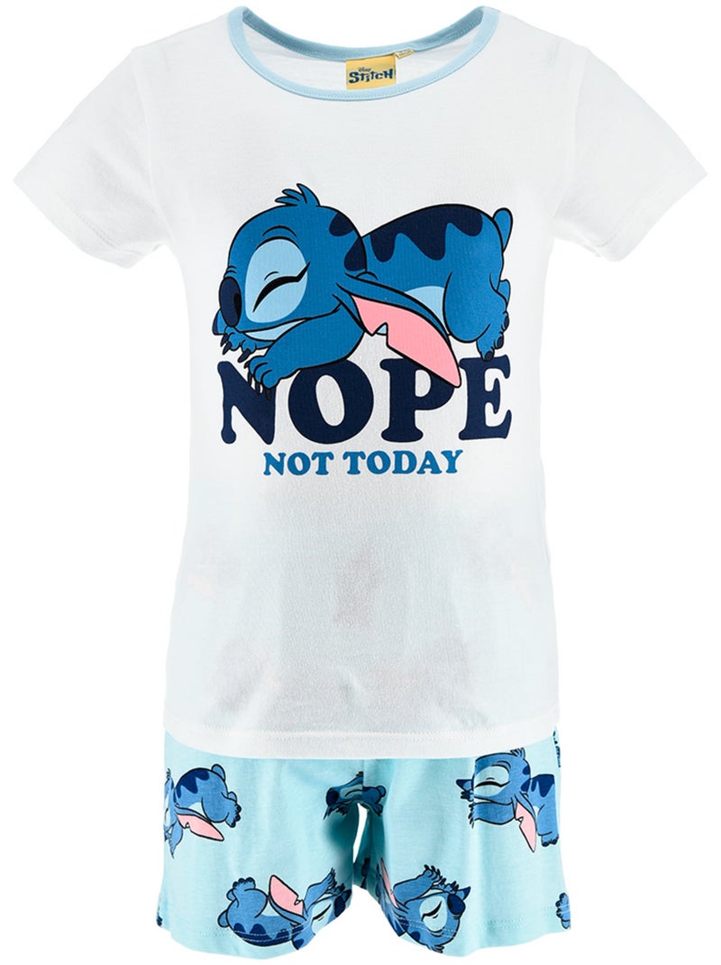 Pijama curto lilo & stitch branco menina | licença oficial Branco - Kiabi