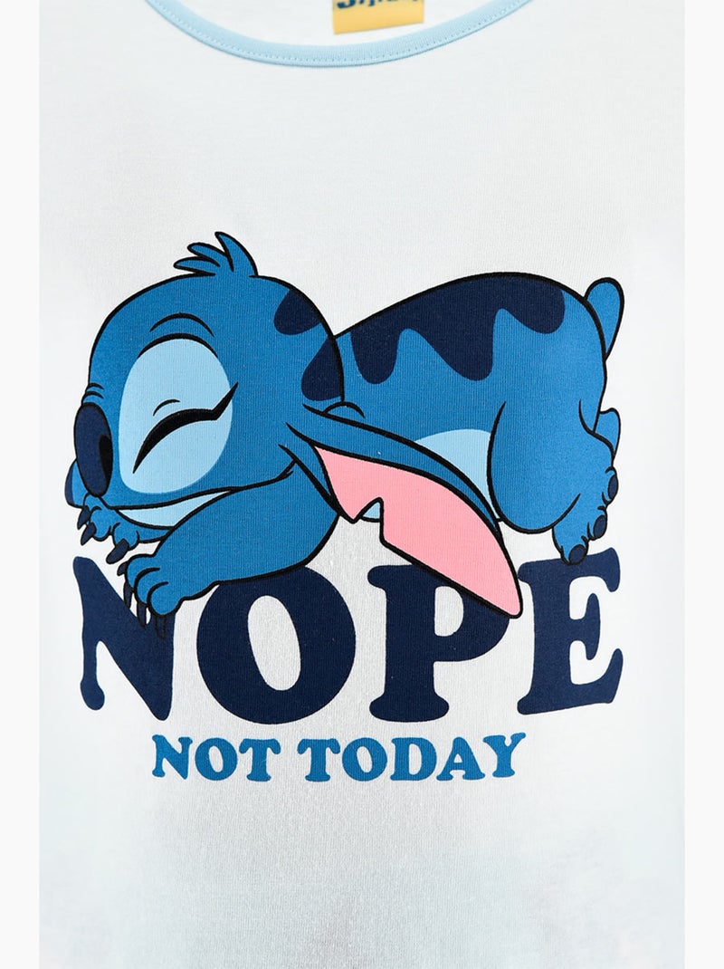 Pijama curto lilo & stitch branco menina | licença oficial Branco - Kiabi