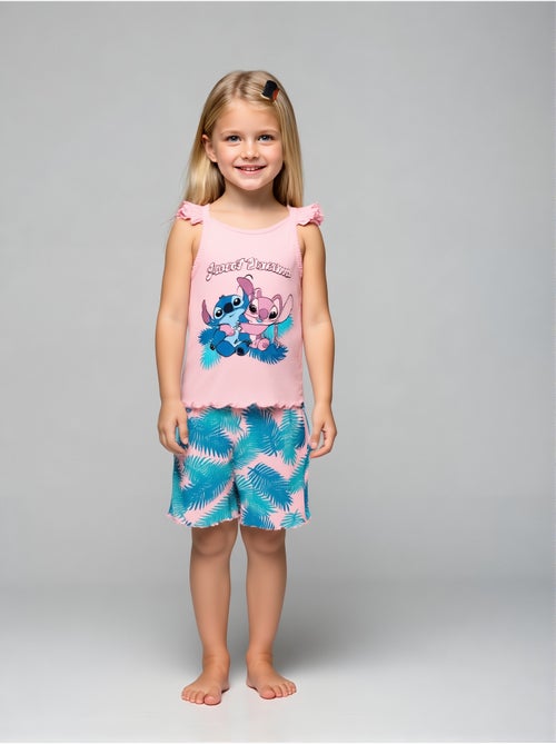 Pijama curto lilo & stitch rosa menina | licença oficial - Kiabi Pijama curto lilo & stitch rosa menina | licença oficial - Kiabi
