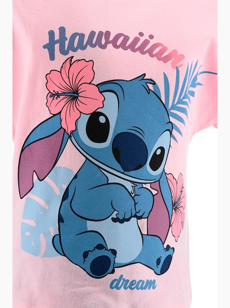 Pijama curto lilo & stitch rosa menina | licença oficial Rosa - Kiabi